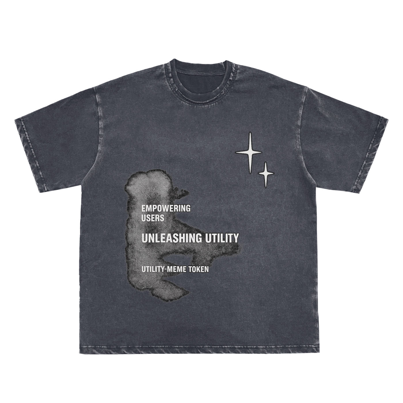 Double Neckline Scattered Edge Frayed Vintage Washed T-Shirt - 250 GSM