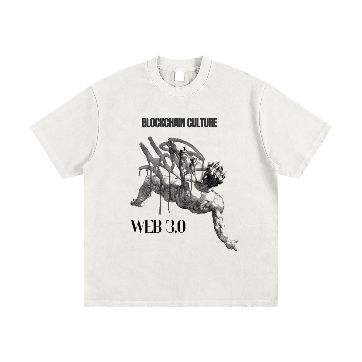 Heavyweight Vintage Washed Frayed T-Shirt