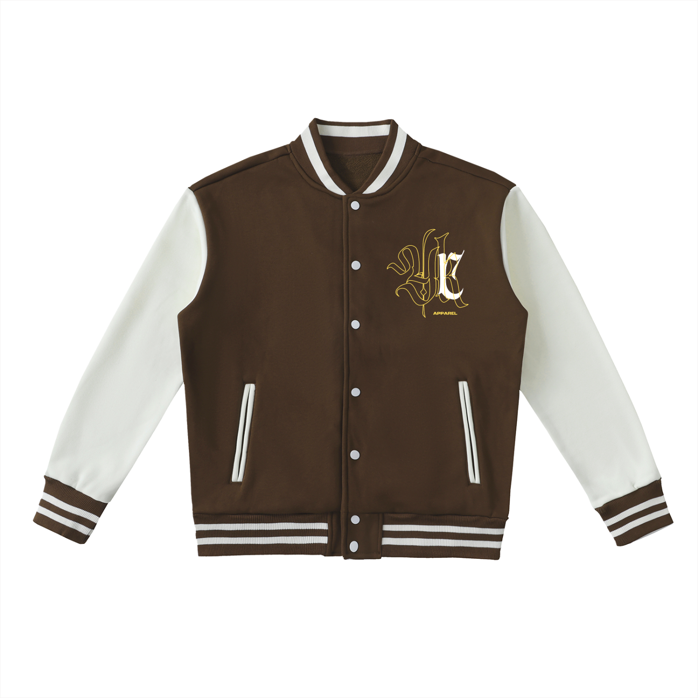 Two-Tone Fleeced Varsity Jacket