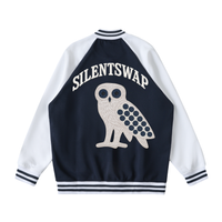 Two Tone Raglan Sleeve Varsity Jacket Front