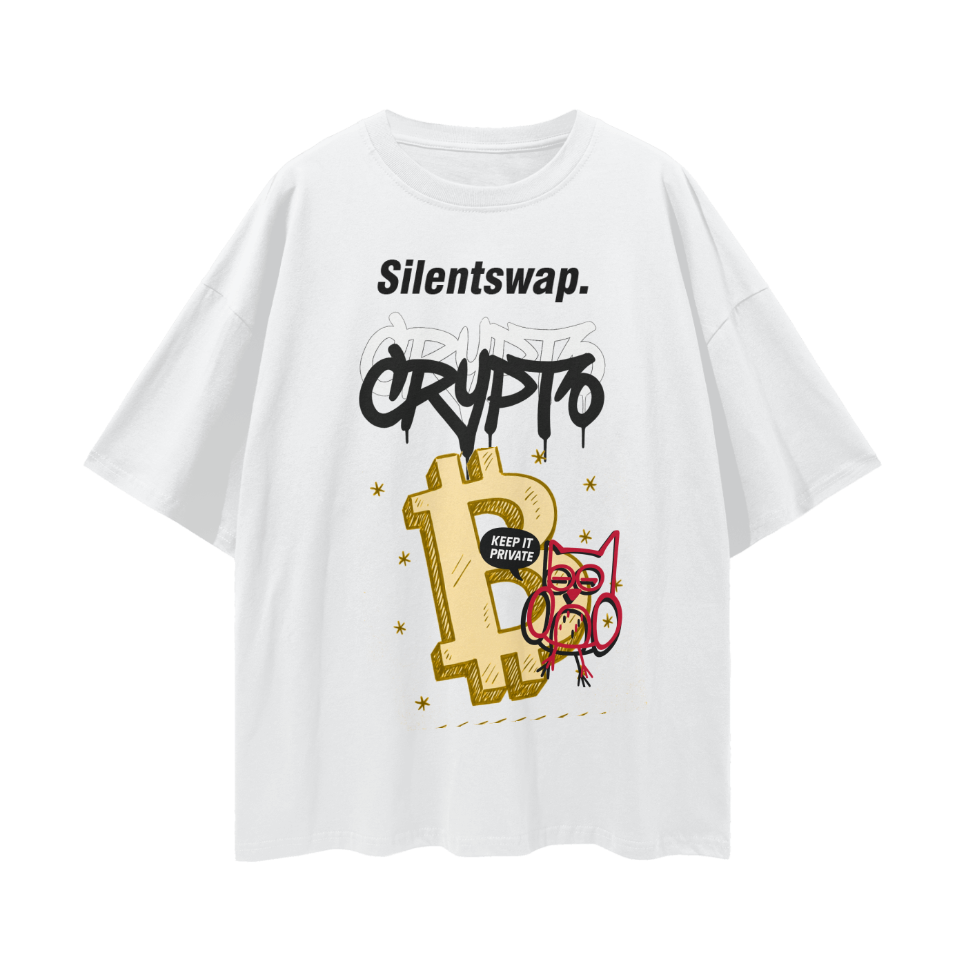 Crypto Bitcoin Owl Tee - 190 GSM