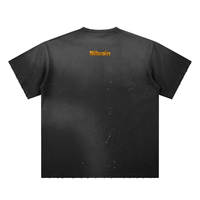 Hand-Frayed Sunfade Paint Splatter T-Shirt Front
