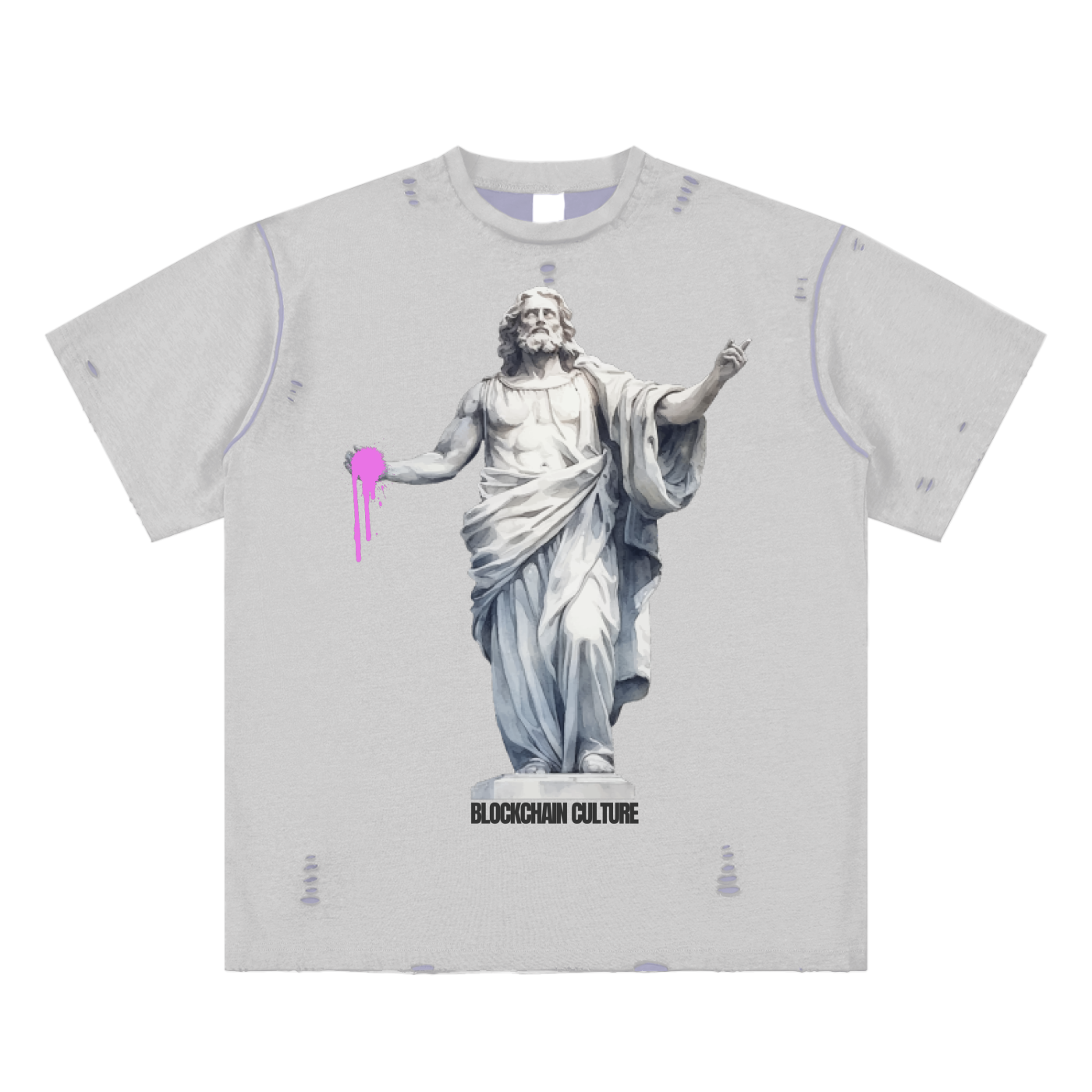 Hand-frayed Reversible T-shirt