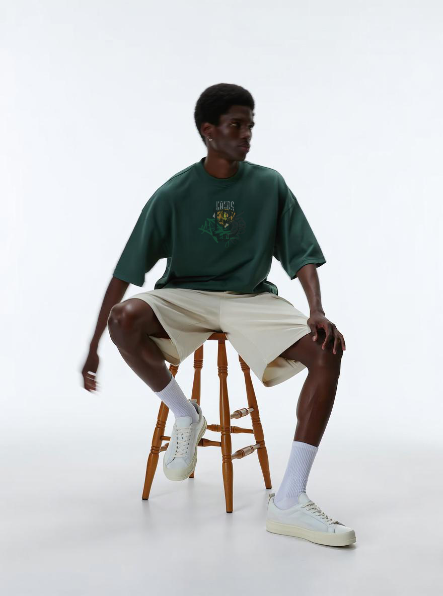Oversized Washed Half Sleeve T-Shirt